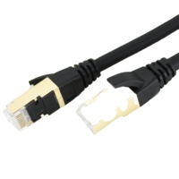 Cable Ethernet CAT6A OEM de Longitud Personalizada con Conector RJ-45, Cable de Conexión de Internet de Cobre y PVC