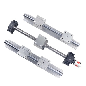 מסילת הדרכה לינארית 1 מטר 2 מטר 3 מטר, מסילת הדרכה לינארית ובלוק הזזה עם מיסב SBR12 עם סט בורג כדורי SBR16 SBR14 SBR20 - Product Image 1