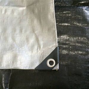 Bâche tissée double/à double armature avec armure triangulaire noire, tricotée par trame, anti-UV, coupe-vent, résistante aux déchirures, en PE, style uni chinois, pour doublure - Product Image 4