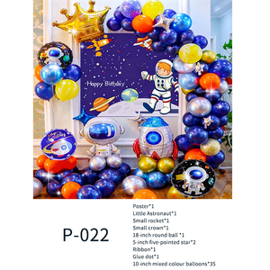 Set di Palloncini a Tema Spaziale per Festa di Compleanno di Bambini e Ragazzi, Decorazione con Palloncini in Foil a Forma di Razzo e Astronauta - Product Image 6