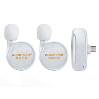 Microphone Lavalier sans fil à réduction de bruit avec étui de chargement 1 à 2 streaming en direct Vlog Clip On Lapel Wireless Mic