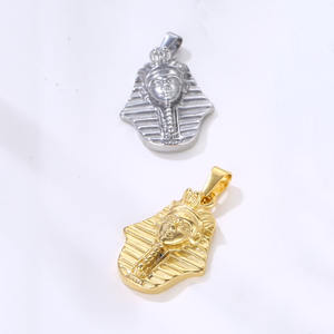 Iced Out Cz para hombre rey <span class=keywords><strong>egipcio</strong></span> TUT Faraón colgante oro <span class=keywords><strong>copto</strong></span> Ankh Cruz encanto Jesús pieza joyería León colgante Punk Rock - Product Image 2