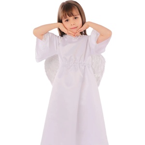 <span class=keywords><strong>Costume</strong></span> da Fata Principessa per Bambine, Abito Bianco da Angelo con Ali per Halloween e Spettacoli Teatrali - Product Image 1