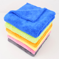 Serviette en microfibre pour voiture sans bord Chiffon de nettoyage en microfibre sans bord ultra épais pour voiture Essuyage automatique Séchage polissage Serviettes de détail