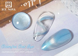 ICE NOVA Colorful Cat Eye Gel Polish Factory Uv Nail Art Láser magnético Oem Nail Supplies Fabricante Rainbow Glitter Hema Free - Product Image 5
