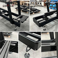 Ensemble de sièges de course avec pieds anti-vibrations, supports en caoutchouc, simulateurs de pieds, support de volant, réduction du bruit du sol, en aluminium