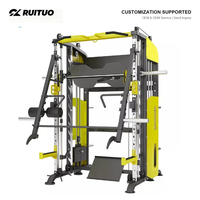 Machine Smith multifonctionnelle en acier pour fitness, équipement d'entraînement de musculation à domicile avec câbles croisés