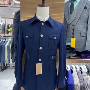 Gold Button Wedding Party <strong>Suits</strong> Men Closure Collar Business Wedding <strong>Suits</strong> Costume Homme - Product Image 1