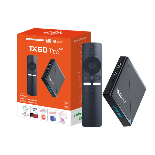 TX20/TX60 PRO Allwinner H313 Set Top Box | 16GB-256GB Storage | Dual Band WiFi | BT5.2 | Voice Control | Digital Display