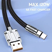 CHXDEV 1M USB Type C Câble 120W Charge Rapide 3.0 USB-C Fil Charge Rapide Cordon Chargeur Usb c Type-c Données Pour Téléphone 15 16 Pro Max