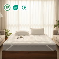 Surmatelas matelassé imperméable en microfibre avec jupe élastique, antibactérien et respirant, protection de lit toutes saisons