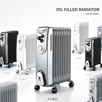 Radiator Oli Multifungsi dengan Kipas Turbo, Termostat yang Dapat Disesuaikan, Perlindungan dari Panas Berlebih, dan Penyimpanan Kabel