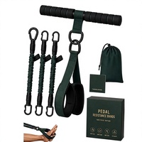 Bandas de Resistencia Multifuncionales Personalizadas para Entrenamiento de Abdomen, Cintura, Brazos, Core/ABS y Piernas, 4*30LB, con Pedal