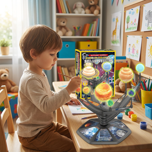 Sistema Solare con Modello Luminoso al Buio, Giocattoli Educativi Fai-da-Te per Bambini, Scienza STEM con Pianeti Telecomandati - Product Image 1