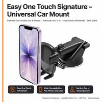 Support universel pour téléphone de voiture en gros, fixation ventouse tableau de bord, bras télescopique à une touche, logo personnalisé OEM