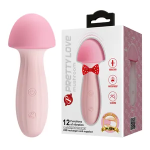 Commercio all'ingrosso OEM Factory 12 modalità forte vibrazione femminile Mini Dildo a forma di fungo per donne uomini Sex Pussi