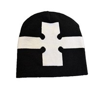 Gorro de punto jacquard estilo hip-hop americano, unisex, cálido, personalizado, para rap y danza urbana, ajustable.