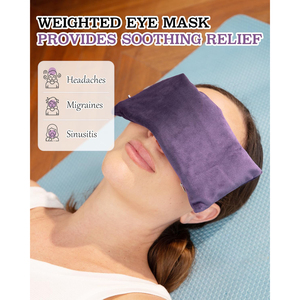 Máscara de Ojos con Peso para Dormir, Yoga, Spa, Meditación, Almohada de Ojos con Lavanda, Calentada para Aliviar Dolores de Cabeza, Sinusitis y Ojos Secos, Máscara de Calor Húmedo - Product Image 4