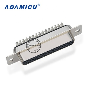 Connecteur D-Sub <span class=keywords><strong>HD44</strong></span> industriel à 44 broches femelle, contacts à souder, matériau en laiton, courant nominal 2A pour les connexions de fils - Product Image 5