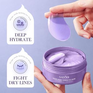 Parches de Hidrogel para el Cuidado de los <span class=keywords><strong>Ojos</strong></span> SADOER al por Mayor, Parches de Gel Antienvejecimiento para los <span class=keywords><strong>Ojos</strong></span>, Parches de Colágeno con Semillas de Uva para Debajo de los <span class=keywords><strong>Ojos</strong></span> - Product Image 3
