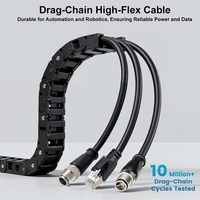 Câbles Alvin's - Câble Ethernet blindé pour caméra Cognex Sight séries 8200/8400, CCB-84901-2001-05, M12 8 positions X-Code RJ45, Chine