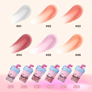 Brillo Labial Transparente Efecto Agua con Aplicador Tipo Pajita de Té con Leche, Hidratante, Voluminizador, Larga Duración y Brillo para Maquillaje de Labios - Product Image 4