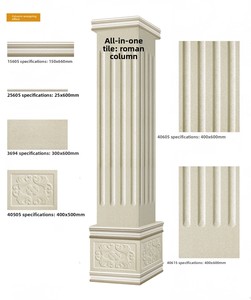 วิลล่าสไตล์ยุโรป เสาโรมัน กระเบื้อง ประตู คิวบอร์ด หน้าต่าง โครงอิฐ ลายเส้น <span class=keywords><strong>บ้าน</strong></span>สร้างเองในชนบท กำแพงภายนอก รั้ว แบบเลียนแบบ - Product Image 5