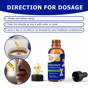 Gouttes liquides à la saveur de banane avec vitamine D3, K2, algues marines et calcium pour améliorer la densité et la force osseuses, soutient la fonction immunitaire - Product Image 2