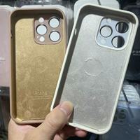 Coque en silicone liquide de qualité avec logo grande fenêtre housse de Protection de caméra pour iPhone 12 13 14 15 étuis de téléphone portable