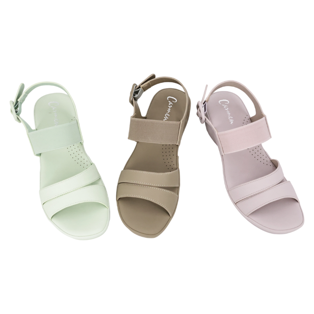 Ca484-2 Spring Summer New Fashion Breathable Light Green Light Brown Open Ankle Strap Crisscross Women Comfortable Quality PU
