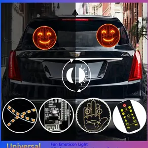 Factory Wholesale LED Fun Expression Light Smiley Face Lamp Rear Window Multi-function Led Hand Lights Car Emoticon Light