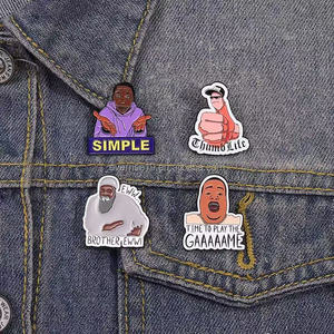 Bán Buôn Tùy Chỉnh Kim Loại Hip-Hop Nhân Vật Hình Ve Áo Masonic Pins Thời Trang Cứng Men Pin Phù Hiệu - Product Image 4