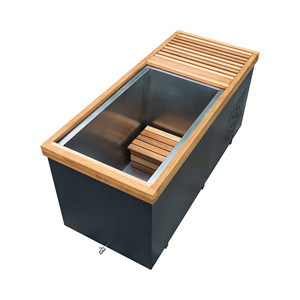 Bañera de Hidromasaje de Cedro Rojo de Alta Gama Directo de Fábrica con Enfriador 1P, Spa en Casa con Revestimiento de Acero Inoxidable para Terapia con Agua Fría - Product Image 6