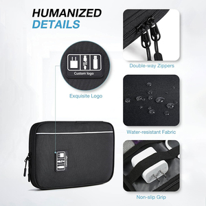 Estuche Organizador de Viaje para Electrónicos Inteligentes, Bolsa de Almacenamiento para Accesorios Tecnológicos, Cables, Batería Externa, Tarjetas SD, Color Negro - Product Image 5