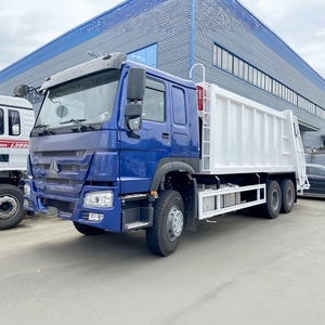 รถบรรทุกขยะอัดแบบ Sino Howo 6x4 ขนาด 25 ลูกบาศก์เมตร รถบดอัดขยะ รถบรรทุกขยะใหม่เอี่ยม - Product Image 1