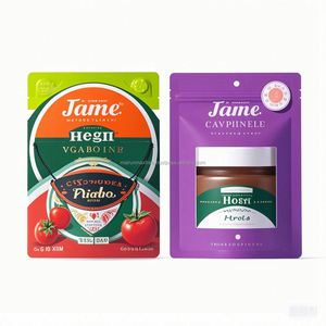 Sachet Doypack Scellé sur 3 Côtés avec Fermeture Ziplock, Stratifié Brillant, Refermable, Anti-Odeur, pour Emballage Alimentaire et Bonbons - Product Image 3