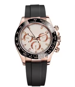 Montre mécanique de luxe haut de gamme pour homme, à succès en 2025, avec fonction chronographe, cadran gris et bracelet en caoutchouc - Product Image 5