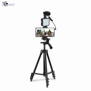 Kit de Vlogging Portable pour Smartphone KIT05 – Équipement de Diffusion Vidéo avec Micro Canon, Lumière LED et Trépied pour Enregistrement TikTok - Product Image 1