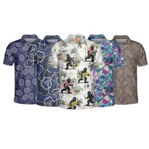 OEM de alta calidad de diseño suave logotipo personalizado bordado antiarrugas de secado rápido Premium Golf Polo abotonado camisas - Product Image 1