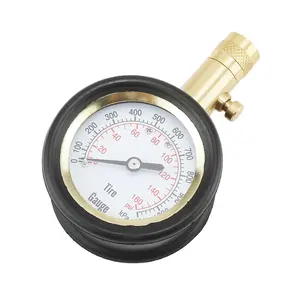 Minimanómetro de presión de aire portátil para neumático, dial de cuerpo de metal