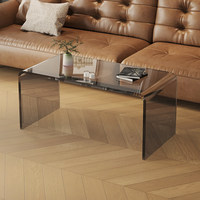 Table d'appoint en acrylique transparent, table d'angle de canapé moderne et minimaliste