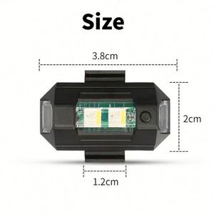 Luz Estroboscópica LED Portátil de 7 Colores, Luz Trasera Anticolisión para Bicicleta, Plástico ABS, Mini USB Recargable, Luz de Advertencia Intermitente Nocturna - Product Image 3