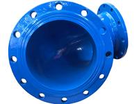 Coude industriel DN200 à double bride, 22,5 degrés, antirouille, surface lisse, revêtement brillant pour conduit