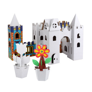 Jouets créatifs en carton à coller pour maisons de jeu, thème maison en pain d'épices, à faire soi-même - Product Image 4