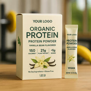 Suplemento Dietético Vegano de Proteína Orgánica Sin Soya y Sin Azúcar, Bajo en Carbohidratos, Certificado ISO, Refuerza el Sistema Inmunitario, Marca Privada, Venta Caliente - Product Image 3