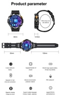 Nuevo Reloj Deportivo K65 Smartwatch Monitor de Ritmo Cardíaco Seguimiento DE LA Salud Deportes Fitness Smartwatch Reloj Inteligente con linterna