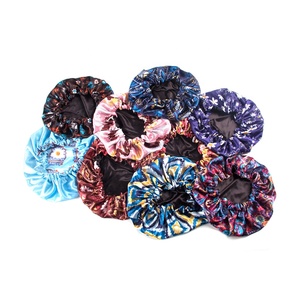 Bonnet de créateur double couche en satin de soie, vente en gros, maman et moi - Product Image 1