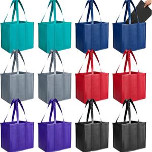 कस्टम बड़ी क्षमता फोल्डेबल गैर-बुना कपड़ा काली खरीदारी बैग की कीमत - Product Image 6