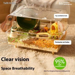 Tafit 66cm Transparent Acrylique <span class=keywords><strong>Hamster</strong></span> Cage pour Nain <span class=keywords><strong>Hamster</strong></span> Syrien <span class=keywords><strong>Hamster</strong></span> Gerbilles <span class=keywords><strong>Hamster</strong></span> Maison Petit Pet Fournitures - Product Image 3