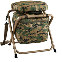 Fauteuil pivotant camouflage moderne en gros avec glacière et sac de rangement - Mobilier d'extérieur pliable, durable et stable pour la pêche/la plage